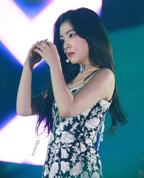 Irene is famous for her cool image, her face is emotionless but beautiful in all cases.