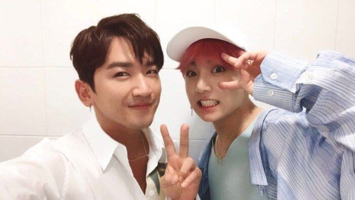 Lee Minwoo (Shinhwa)xJungkook (BTS) met again after a year and boasted about their flower boys bromance