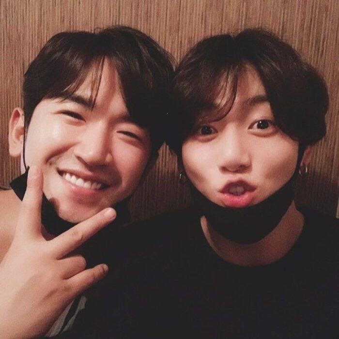Lee Minwoo (Shinhwa)xJungkook (BTS) met again after a year and boasted about their flower boys bromance