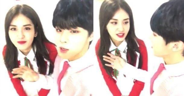 The male idol once got into a controversy for touching Somi inappropriately.