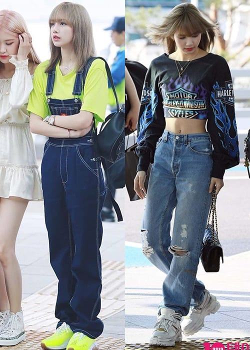Both are famous K-Pop girl groups but BLACKPIK and Red Velvet has very different style even in their shoewear choices. The YG girls prefer energetic sneakers with heels. Lisa is currently the owner of countless pairs of sneakers. Recently, she usually choose the Versace’s neon pair (left) and Maison Margiela’s Retro Fit Sneakers which is about 895 USD.