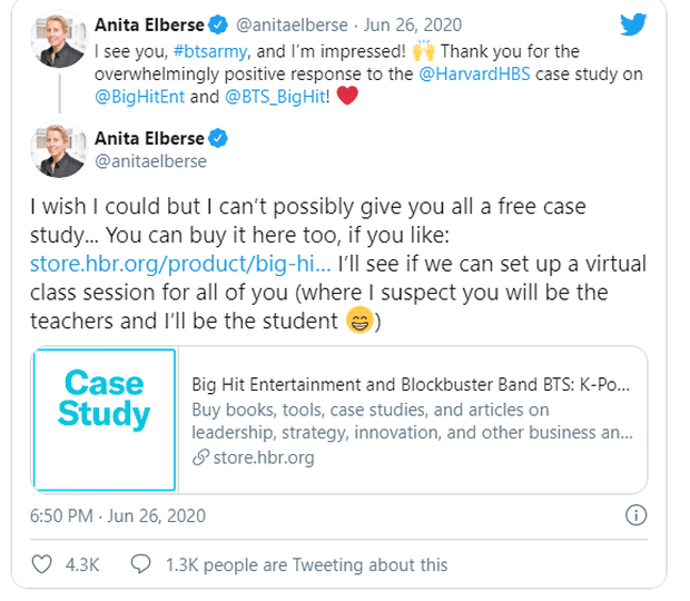 BTS is featured in Harvard Business curriculum as a case study of global success