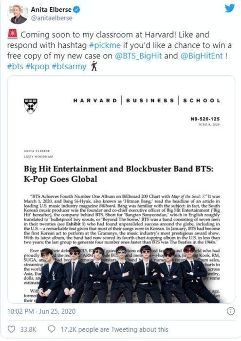 BTS is featured in Harvard Business curriculum as a case study of global success
