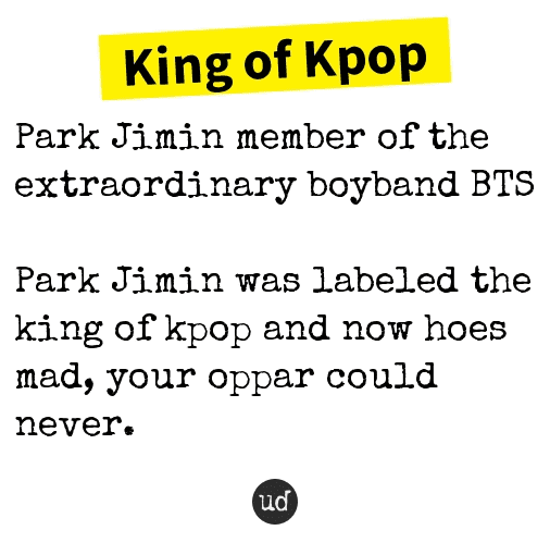BTS Jimin Urban Dictionary