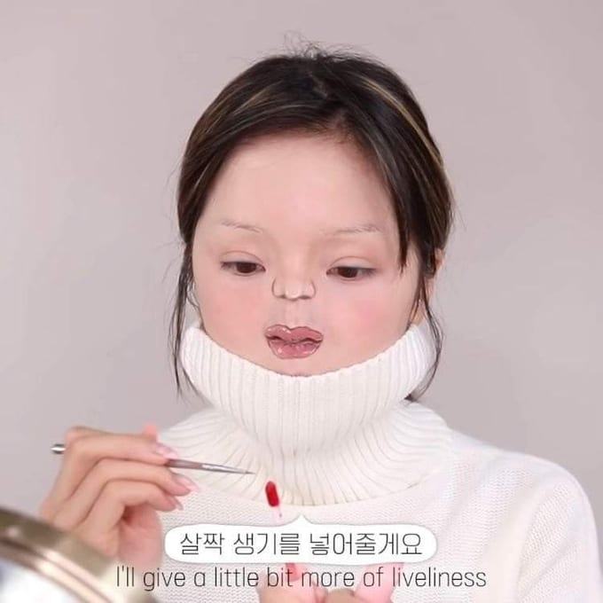 The Korean YouTuber female baby disguise