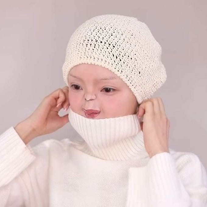 The Korean YouTuber female baby disguise