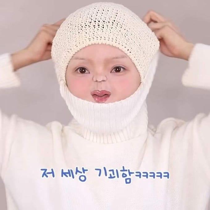 The Korean YouTuber female baby disguise