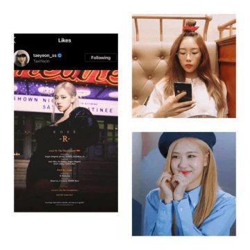 Taeyeon (SNSD) suddenly liked Rosé’s (BLACKPINK)