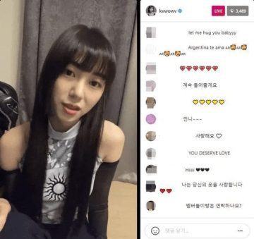Mina (AOA) livestream midnight
