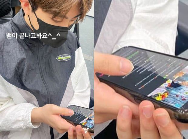 Youngjae watching Bambam's livestream in the backstage warmed GOT7's fans