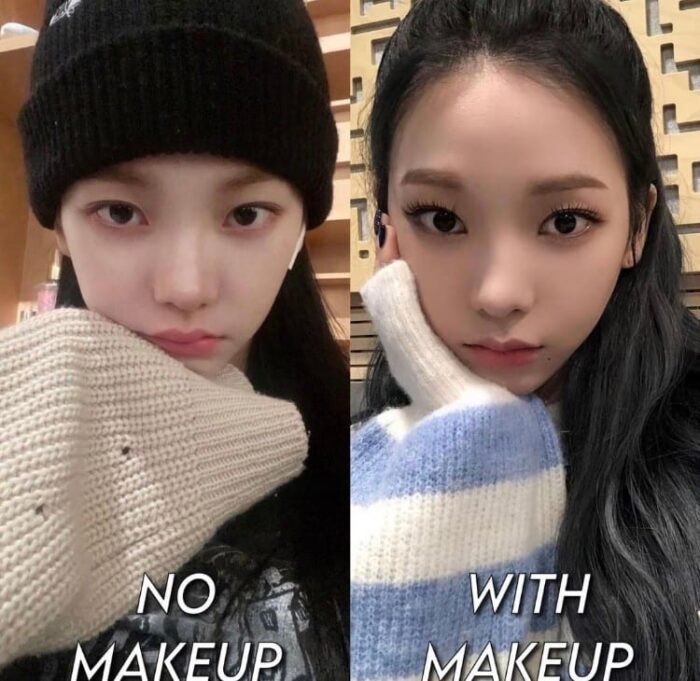 comparison of aespa with makeup vs no makeup that made the community go wild 27947979