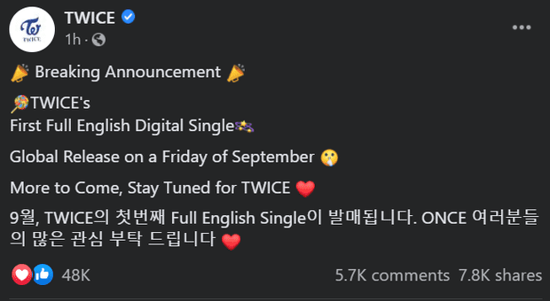 Fans are exploding with anger when JYPE announced that TWICE will be releasing an English single
