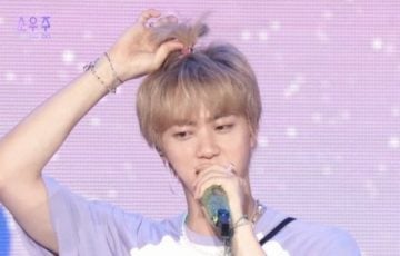 bts jin drew attention with fantastic visual attractive performance and the apple hairstyle 28498