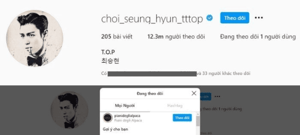 top bigbang instagram