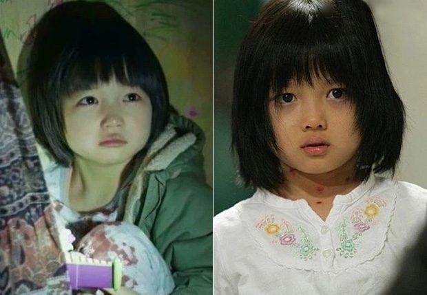Choi Yoo Ri (left) and young Kim Yoo Jung
