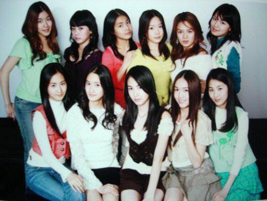 Soyeon (second from left, top row) was almost a member of SNSD.
