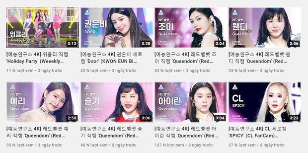 ...and finally Music Core, Irene's fancams always attract a lot of views
