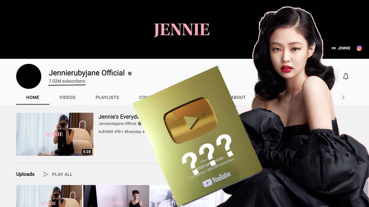 jennie youtube thumbnail
