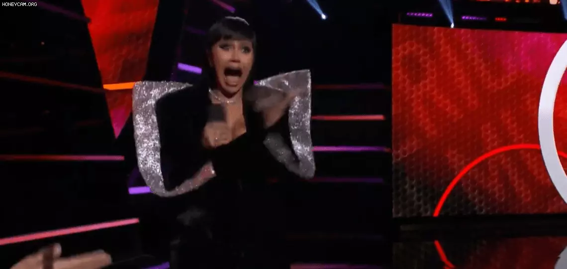 Cardi B got over-excited when introducing BTS and Coldplay's performance, calling BTS the biggest band in the world