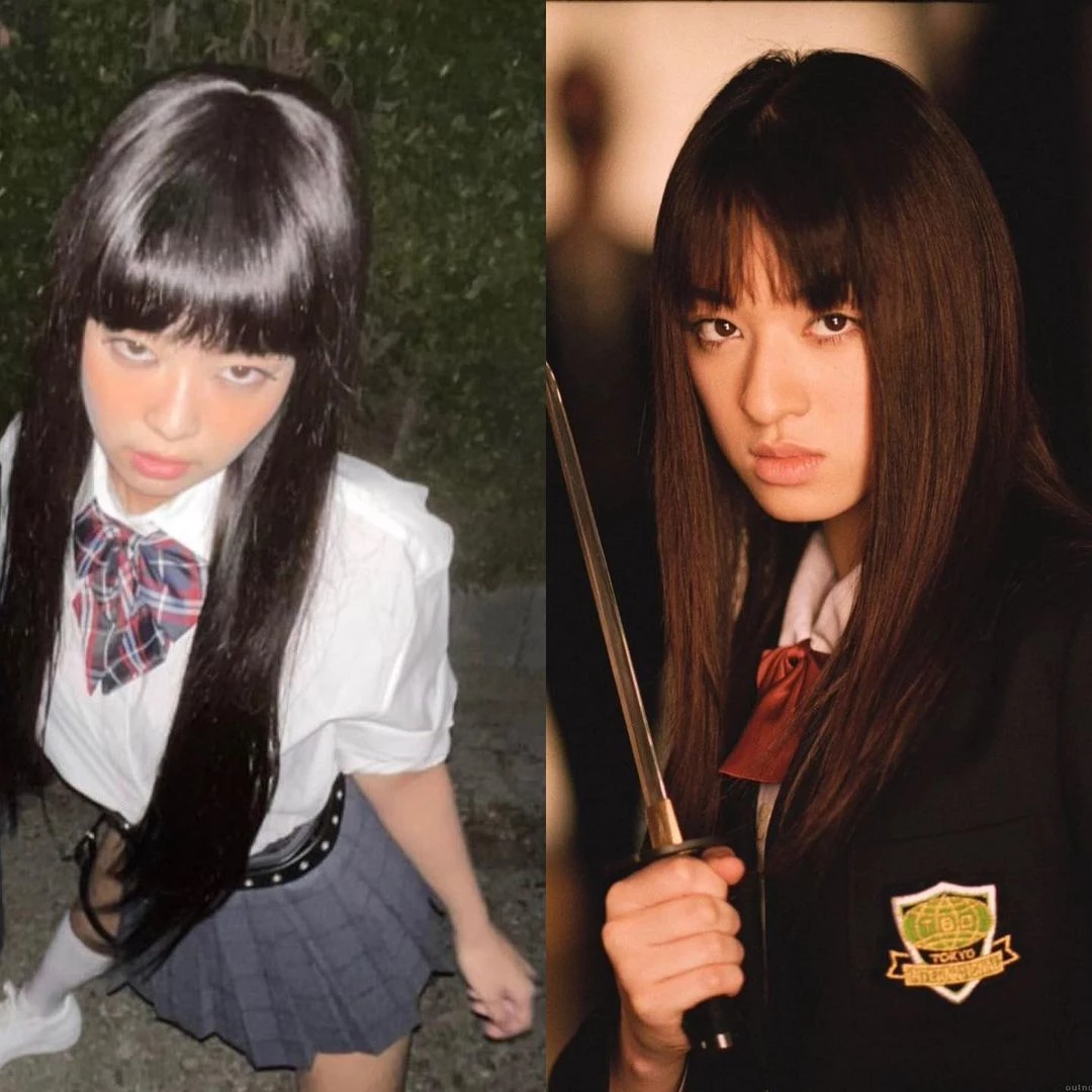 BLACKPINK's Jennie dresses up as Gogo Yubari from "Kill Bill" for Halloween