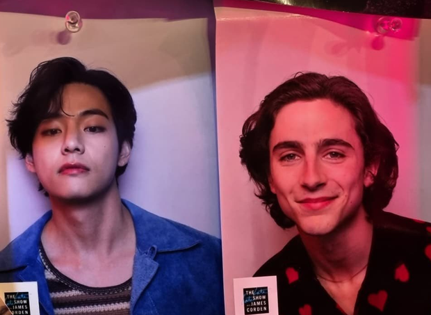 V's enchanting visual perfectly combines with Timothée's dreamy and romantic aura, providing a “doubled-visual” scene