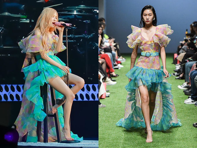 Just by cutting off a part of the skirt, Rosé looks absolutely gorgeous, winning the hearts of fans.