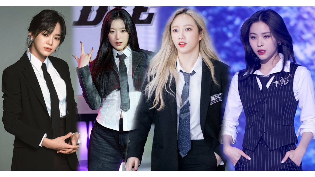 kpop female idols wearing carvat