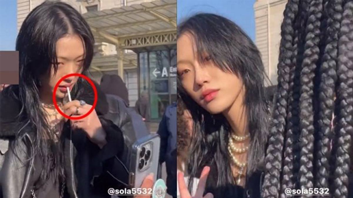 Choi So-ra smoking