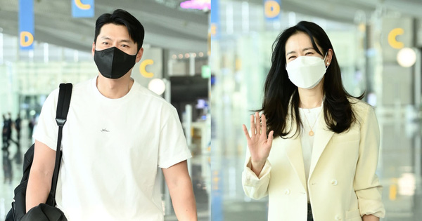On the afternoon of April 11, Hyun Bin and Son Ye Jin were present at Incheon airport to depart for the US.  The power couple's visuals attract attention because of their outstanding looks.