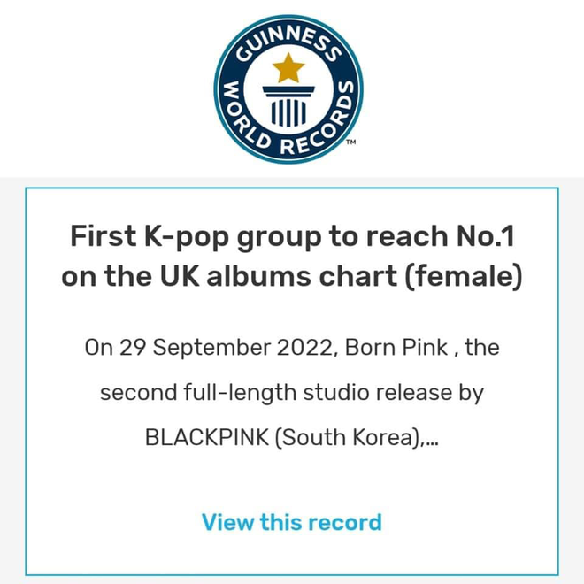 BLACKPINK guinness