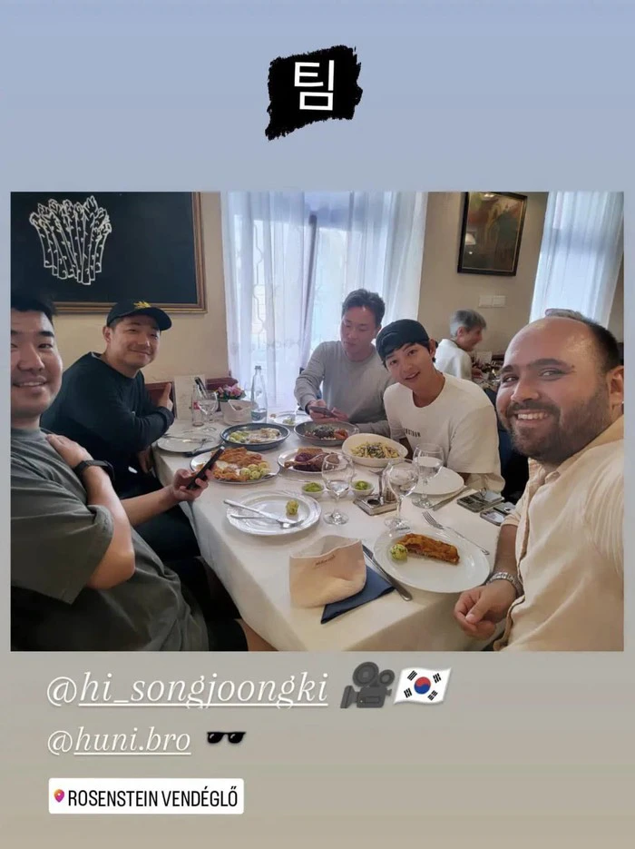 Song Joong Ki attends the wrap-up party with the cast and crew of "My Name is Loh Kiwan." The actor born in 1985 impresses with his friendly demeanor.