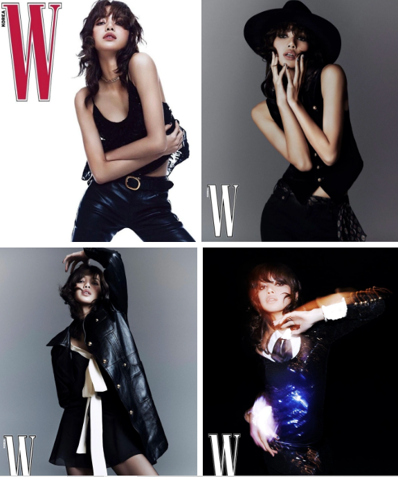 Lisa is full of charisma on the cover of W Korea