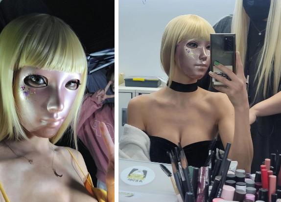 mask girl  