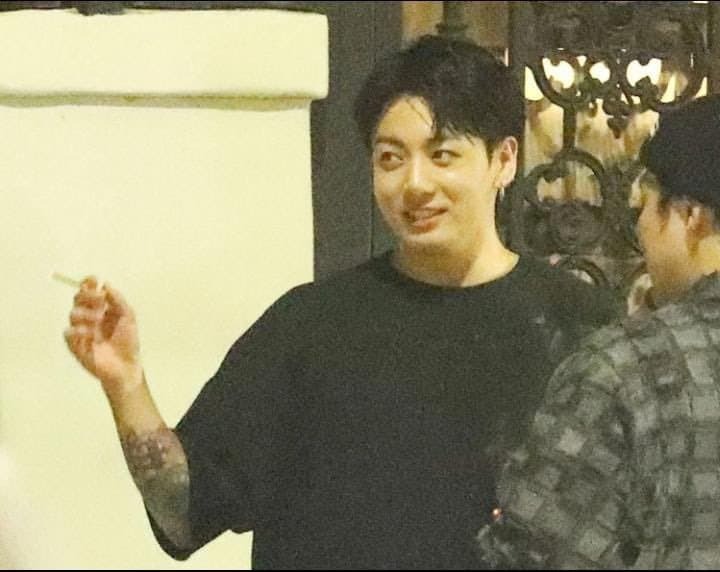 BTS Jungkook spotted smoking