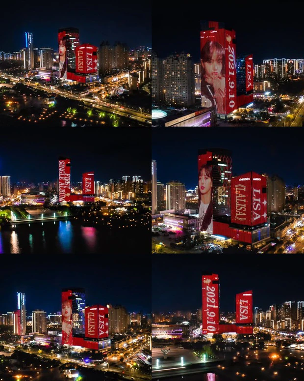 Large LED screens appeared to welcome the 2nd-anniversary celebration of Lisa's solo debut.