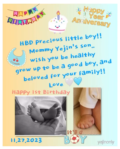 Son Ye-jin-birthdays son