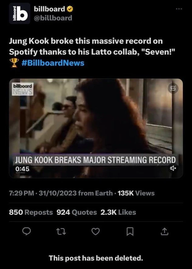 BTS jungkook billboard