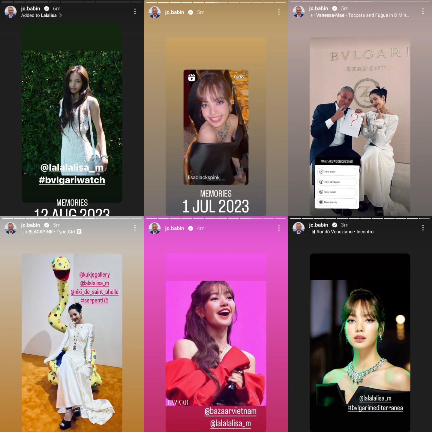 BVLGARI & CELINE lisa blackpink  