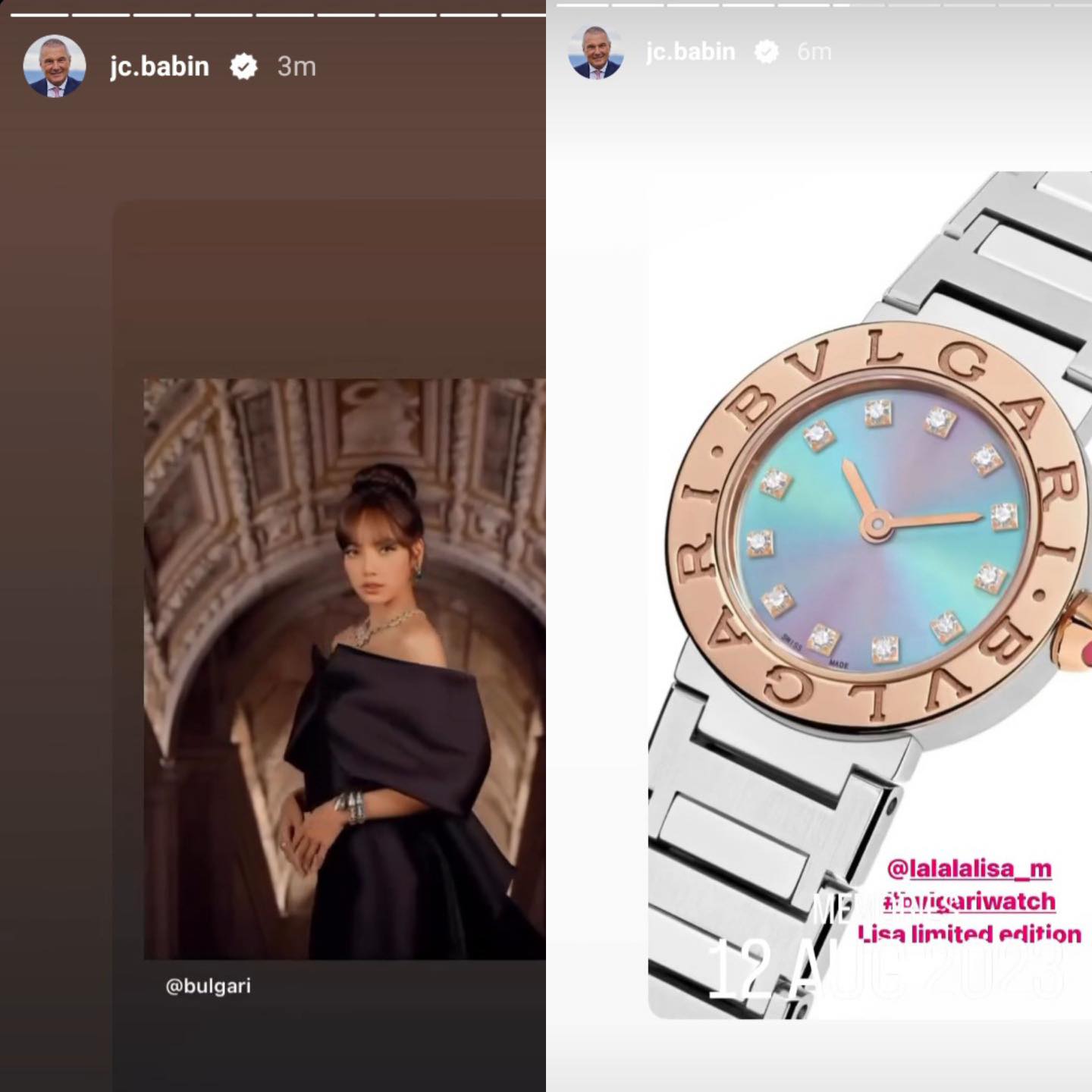 BVLGARI & CELINE lisa blackpink 