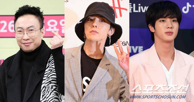 park myung soo g-dragon bts jin