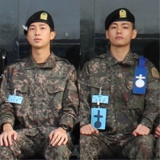 bts v rm military