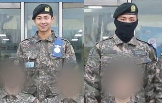 bts v rm military
