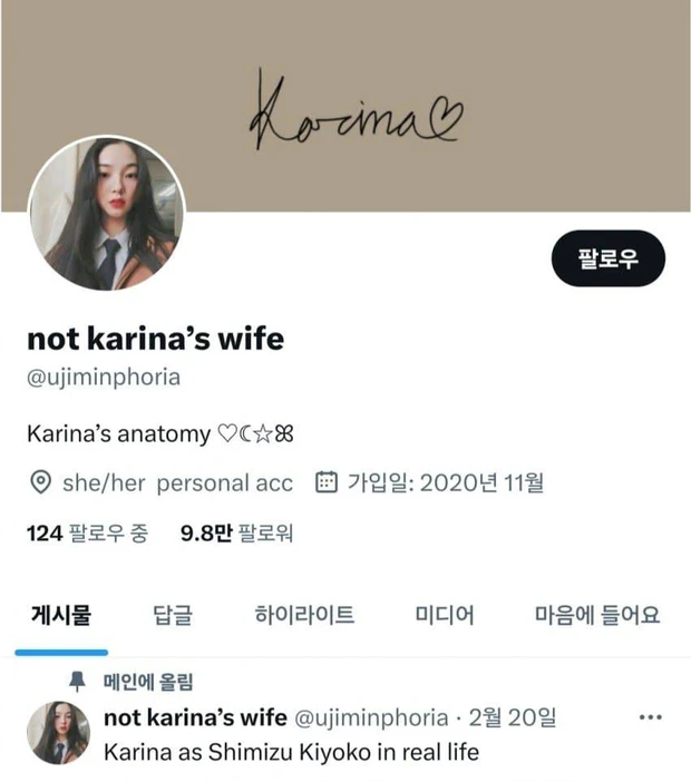 karina-fan account twt