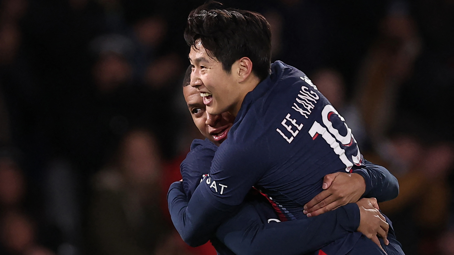 Mbappé and Neymar-Lee Kang-in