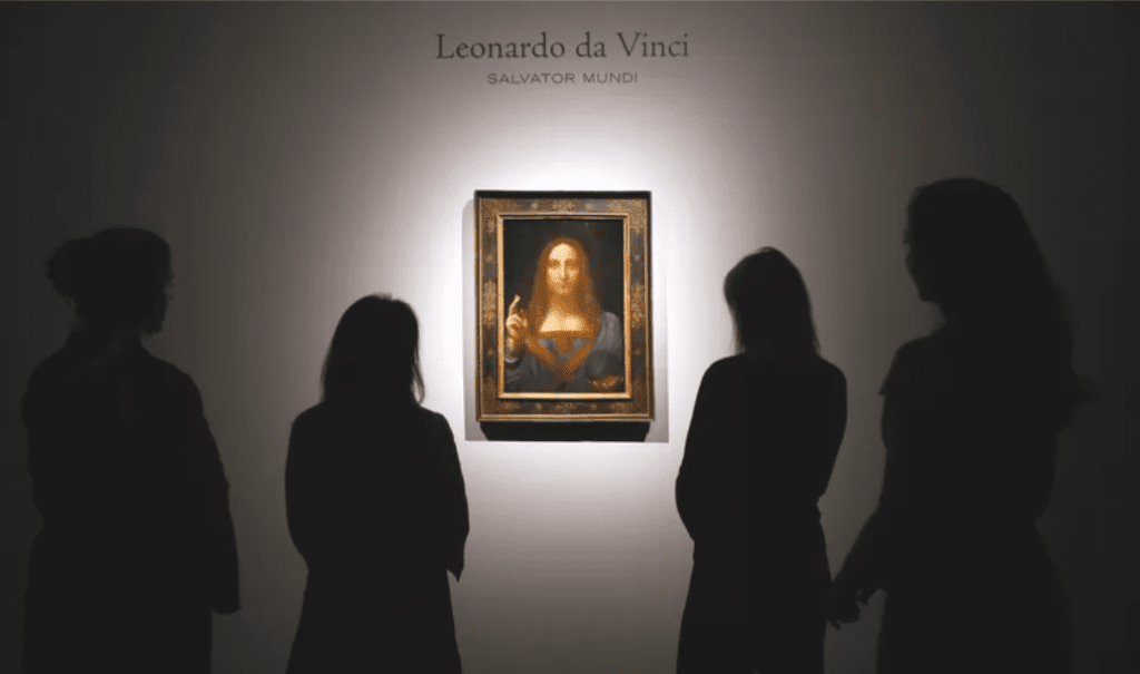 Salvator Mundi by Leonardo Da Vinci presented at Christie’s (2017)