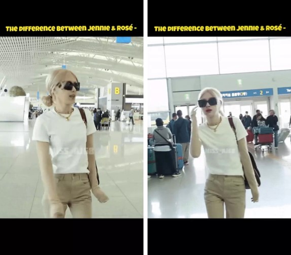 rose blackpink-airport