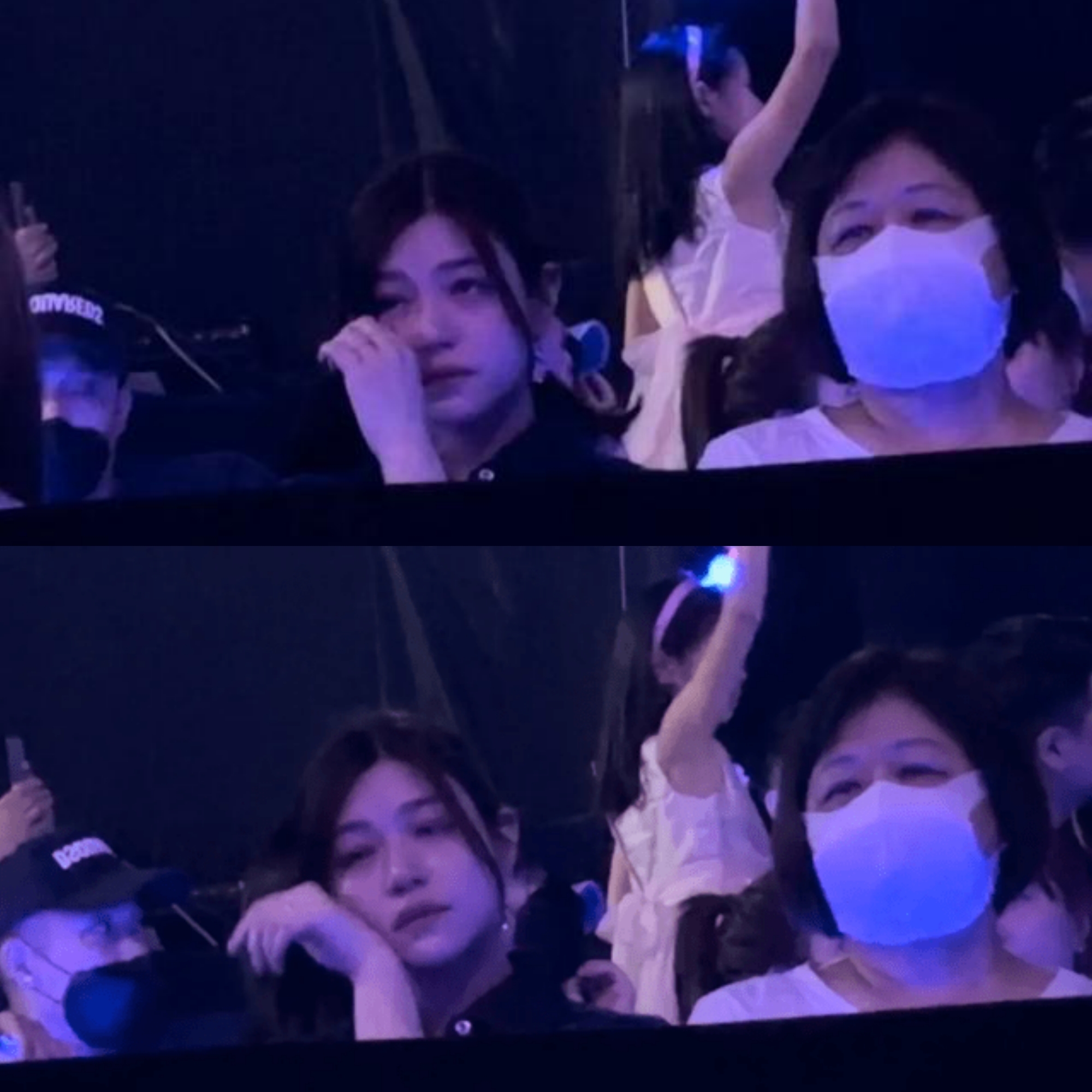 chen yanxi crying at rainy yang concert