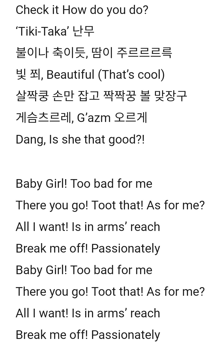 G-dragon too bad lyrics