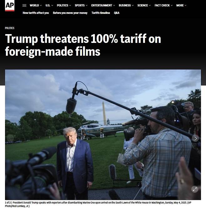Trump Shocks Hollywood Slaps 100% Tariff on Foreign-Made U.S. Films