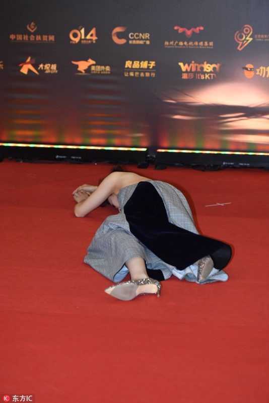 zhao yingzi cannes 2025 scandalRedCarpet-Fallen-Woman-FormalWear-Heels.